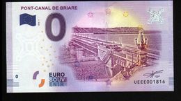 France - Billet Touristique 0 Euro 2018 N° 1816 (UEEE001816/5000) - PONT-CANAL DE BRIARE - Privatentwürfe