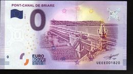 France - Billet Touristique 0 Euro 2018 N° 1820 (UEEE001820/5000) - PONT-CANAL DE BRIARE - Privatentwürfe