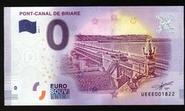 France - Billet Touristique 0 Euro 2018 N° 1822 (UEEE001822/5000) - PONT-CANAL DE BRIARE - Essais Privés / Non-officiels