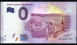 France - Billet Touristique 0 Euro 2018 N° 1830 (UEEE001830/5000) - PONT-CANAL DE BRIARE - Privatentwürfe