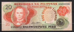 518-Philippines Billet De 20 Piso KN888 Sig.8 - Philippinen
