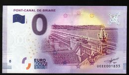 France - Billet Touristique 0 Euro 2018 N° 1833 (UEEE001833/5000) - PONT-CANAL DE BRIARE - Privatentwürfe