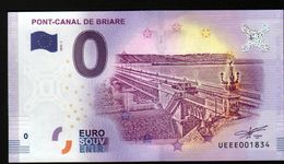 France - Billet Touristique 0 Euro 2018 N° 1834 (UEEE001834/5000) - PONT-CANAL DE BRIARE - Essais Privés / Non-officiels