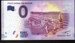 France - Billet Touristique 0 Euro 2018 N° 1835 (UEEE001835/5000) - PONT-CANAL DE BRIARE - Essais Privés / Non-officiels