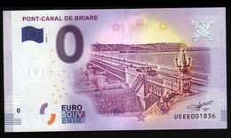 France - Billet Touristique 0 Euro 2018 N° 1836 (UEEE001836/5000) - PONT-CANAL DE BRIARE - Privatentwürfe