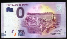 France - Billet Touristique 0 Euro 2018 N° 1837 (UEEE001837/5000) - PONT-CANAL DE BRIARE - Privatentwürfe