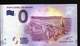 France - Billet Touristique 0 Euro 2018 N° 1839 (UEEE001839/5000) - PONT-CANAL DE BRIARE - Privatentwürfe