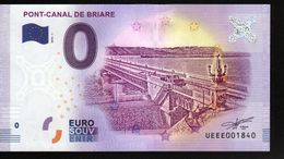 France - Billet Touristique 0 Euro 2018 N° 1840 (UEEE001840/5000) - PONT-CANAL DE BRIARE - Privatentwürfe