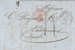 Cachet D'entrée Suisse / St Louis Sur Lettre De Winterthur 1862 - Entry Postmarks