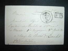 L. Armée De L'Est OBL.5 DEC 70 PP à Alfred D'Herisson?Capitaine Des Mobilis Du 68me Régmt De Marche CHAMP LES CLERVAL 25 - War 1870