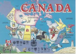 CPM  Canada  Carte Géographique - Moderne Kaarten