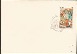 J) 1990 CUBA-CARIBE, OLYMPIC GAMES BARCELONA, LATIONAMERICAN CHAMPIONSHIP, BALLEYBALL OF WOMENS, FDC - Brieven En Documenten