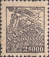 BRAZIL - DEFINITIVES "NETINHA": COMMERCE (2000 RÉIS, GREY VIOLET, WMK Mi.17 "CASA+DO+BRASIL", NO STRIPES) 1942 - MNH - Nuevos