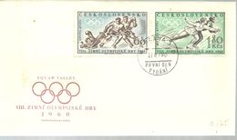 FDC CHECOSLOVAQUIA 1960 - Hiver 1960: Squaw Valley