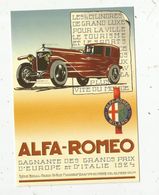 Cp , Automobiles , Collection Les Ancêtres De L'Automobile, ALPHA-ROMEO 6 CYL. Grand Luxe 1924 ,vierge , - Voitures De Tourisme