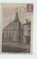 Lussac-les-Châteaux (86) : L'église Vue Du Magasin Epicerie En 1932 (animé)+ PF. - Lussac Les Chateaux