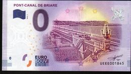 France - Billet Touristique 0 Euro 2018 N° 1845 (UEEE001845/5000) - PONT-CANAL DE BRIARE - Essais Privés / Non-officiels