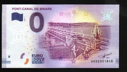 France - Billet Touristique 0 Euro 2018 N° 1848 (UEEE001848/5000) - PONT-CANAL DE BRIARE - Essais Privés / Non-officiels