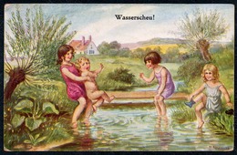 B1070 - Künstlerkarte - F. Kaskeline - Wasserscheu - WSSB 6969/3 - Kaskeline
