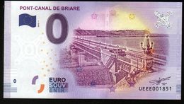 France - Billet Touristique 0 Euro 2018 N° 1851 (UEEE001851/5000) - PONT-CANAL DE BRIARE - Privatentwürfe