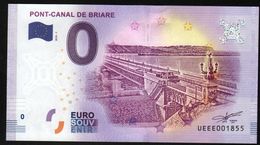 France - Billet Touristique 0 Euro 2018 N° 1855 (UEEE001855/5000) - PONT-CANAL DE BRIARE - Private Proofs / Unofficial