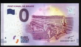 France - Billet Touristique 0 Euro 2018 N° 1857 (UEEE001857/5000) - PONT-CANAL DE BRIARE - Essais Privés / Non-officiels