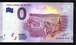 France - Billet Touristique 0 Euro 2018 N° 1858 (UEEE001858/5000) - PONT-CANAL DE BRIARE - Privatentwürfe