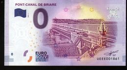 France - Billet Touristique 0 Euro 2018 N° 1861 (UEEE001861/5000) - PONT-CANAL DE BRIARE - Essais Privés / Non-officiels