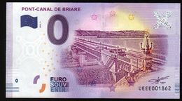 France - Billet Touristique 0 Euro 2018 N° 1862 (UEEE001862/5000) - PONT-CANAL DE BRIARE - Privatentwürfe