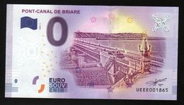 France - Billet Touristique 0 Euro 2018 N° 1865 (UEEE001865/5000) - PONT-CANAL DE BRIARE - Privatentwürfe
