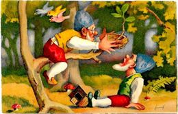 CPA Gnomes Lutin Nain Gnome Non Circulé Champignon Mushroom - Fairy Tales, Popular Stories & Legends