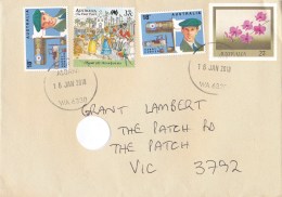 Australia 2018 Cooktown Orchid 27c Pre-stamped Envelope Used - Brieven En Documenten