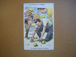 Carte Postale Humoristique Signée Ordner: Les Dix Commandements De La Pétanque- Photochrom 982 - Ordner, P.