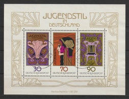 MiNr. 923 - 925 (Block 14) Deutschland Bundesrepublik Deutschland       1977, 16. Febr. Blockausgabe: 75 Jahre Jugendst - 1959-1980