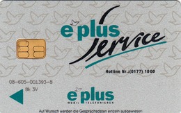 GERMANY - E-plus Service GSM Card , Mint - [2] Mobile Phones, Refills And Prepaid Cards