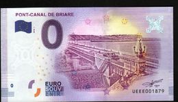 France - Billet Touristique 0 Euro 2018 N° 1879 (UEEE001879/5000) - PONT-CANAL DE BRIARE - Essais Privés / Non-officiels