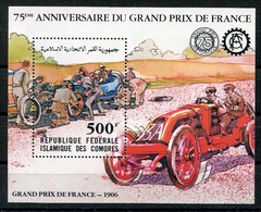 RC 6820 COMORES BF 32 - AUTOMOBILE GRAND PRIX DE FRANCE 1906 BLOC FEUILLET NEUF ** TB - Komoren (1975-...)