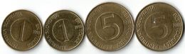 Lot 4  Pièces De Monnaie 1 Tolar Et 5 Tolarjev - Slowenien