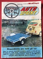 AUTOMOBILISMO MACCHINE DA CORSA ALL'ASTA  RIVISTA AUTO SPRINT   DEL 4/9/62 - Motores