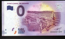 France - Billet Touristique 0 Euro 2018 N° 1895 (UEEE001895/5000) - PONT-CANAL DE BRIARE - Privatentwürfe