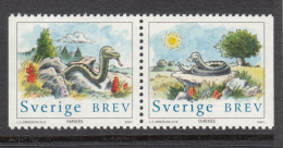 Sweden 2001 MNH Scott #2407 Se-tenant Pair (5k) Year Of The Snake Lunar New Year - Neufs
