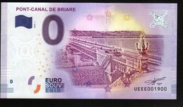 France - Billet Touristique 0 Euro 2018 N° 1900 (UEEE001900/5000) - PONT-CANAL DE BRIARE - Privatentwürfe