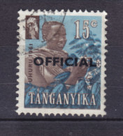 Tanganyika Dienstmarke 1961 Mi. 3    15c. Kaffe-Pflückerin Coffee Picking Aufdruck Overprint OFFICIAL - Tanganyika (...-1932)