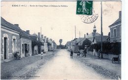 Cpa - Cléré - Route De Cinq-Mars à Château-la-vallière - - Cléré-les-Pins