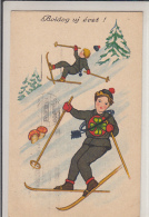 CPA MUSHROOMS, CLOVER, CHIMNEY SWEEPERS SKIING, NEW YEAR GREETINGS - Pilze