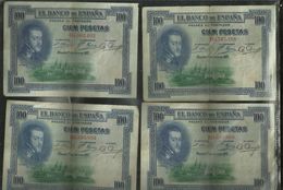 4 Billets De 100 Pesetas 1925 Bon Etat - 100 Pesetas