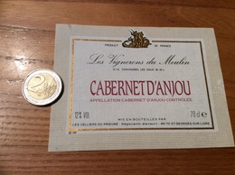 Etiquette De Vin « Cabernet D’Anjou - Les Vignerons Du Moulin - Les Celliers Du Prieuré ST-GEORGES-SUR-LOIRE (49)» - Rosés
