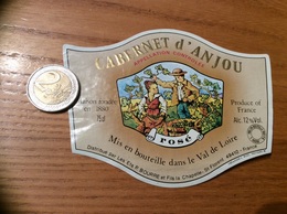 Etiquette De Vin « Cabernet D’Anjou - Ets BOURRE Et Fils - St Florent (49) » - Rosés