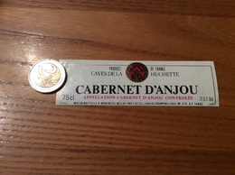 Etiquette De Vin « Cabernet D’Anjou - CAVES DE LA HUCHETTE - MONTREUIL-BELLAY (49) » - Rosés