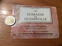 Etiquette De Vin « Cabernet D’Anjou - MME D. LACHETEAU - NUEIL-SUR-LAYON (49) » 1990 - Rosés